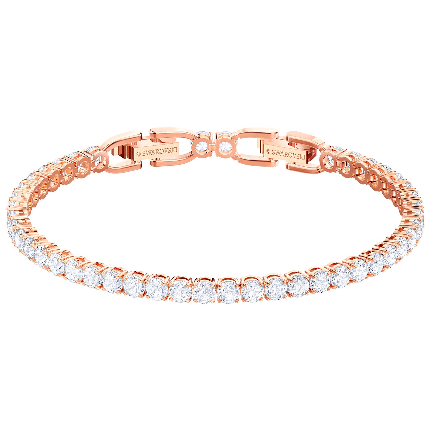 Swarovski Tennis Bracelet, White, Rose-gold tone plated 5464948