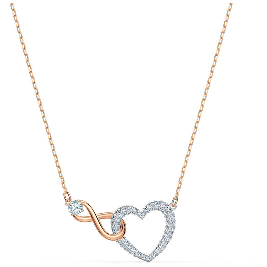 Swarovski Infinity Heart Necklace, White, Mixed metal finish 5518865