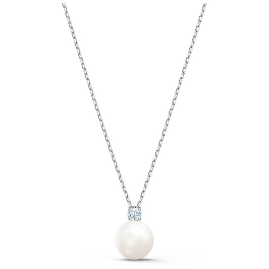 Swarovski Treasure Pearl Necklace, White, Rhodium plated 5563288
