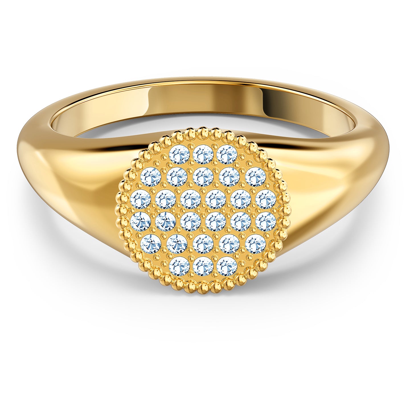 Swarovski Ginger Signet Ring, White, Gold-tone plated 5567527