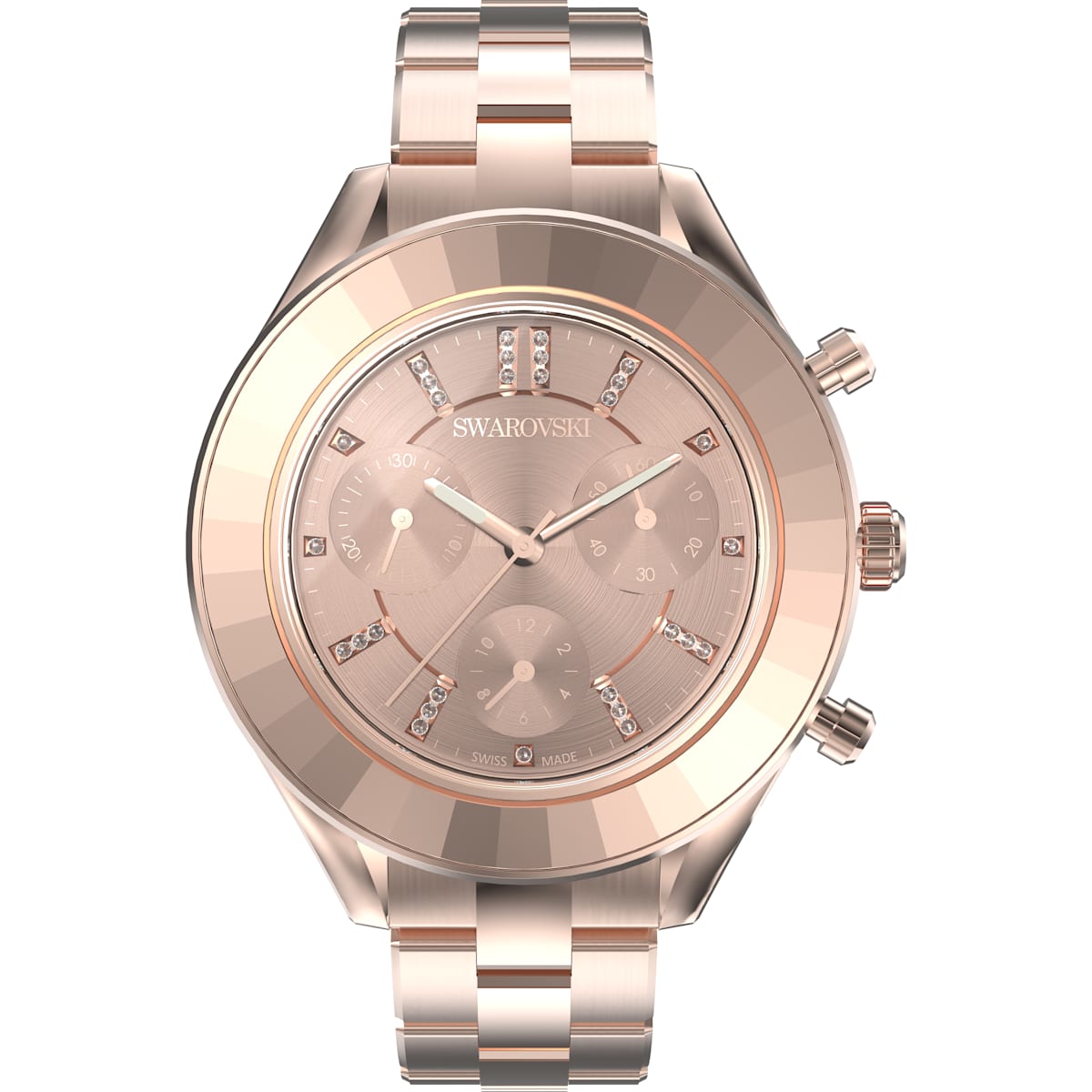 Swarovski Octea Lux Sport watch, Metal bracelet, Rose gold tone, Rose-gold tone PVD 5610469