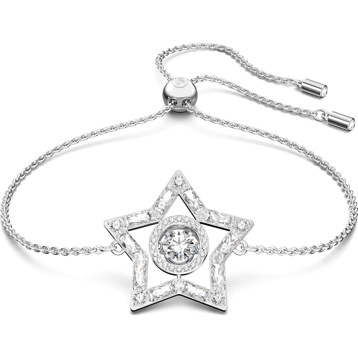 Swarovski Stella bracelet, Star, White, Rhodium plated 5617881