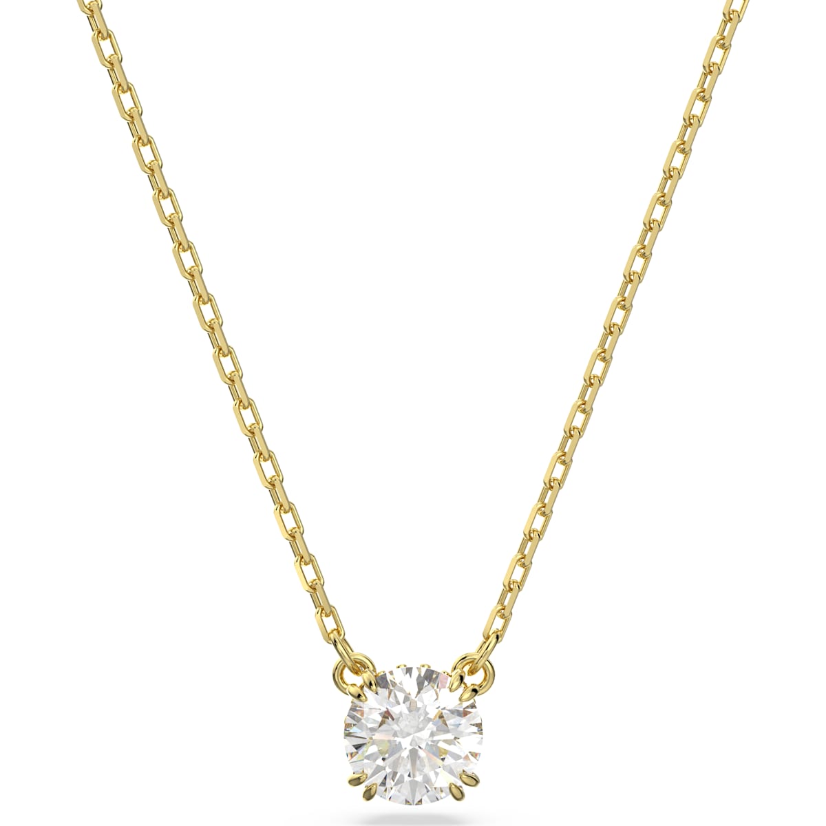 Swarovski Constella pendant, Round cut, White, Gold-tone plated 5636703