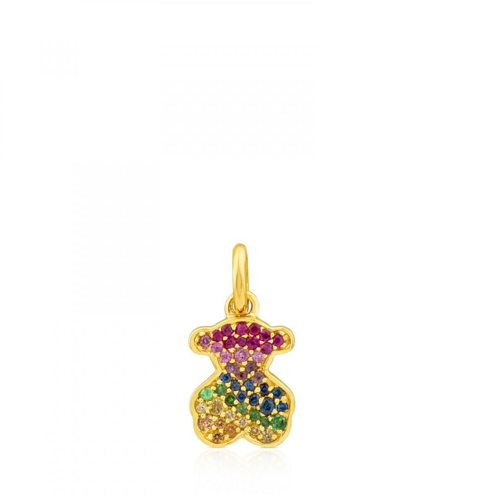 Tous Gold Icon Gems Pendant with Sapphire 612534040