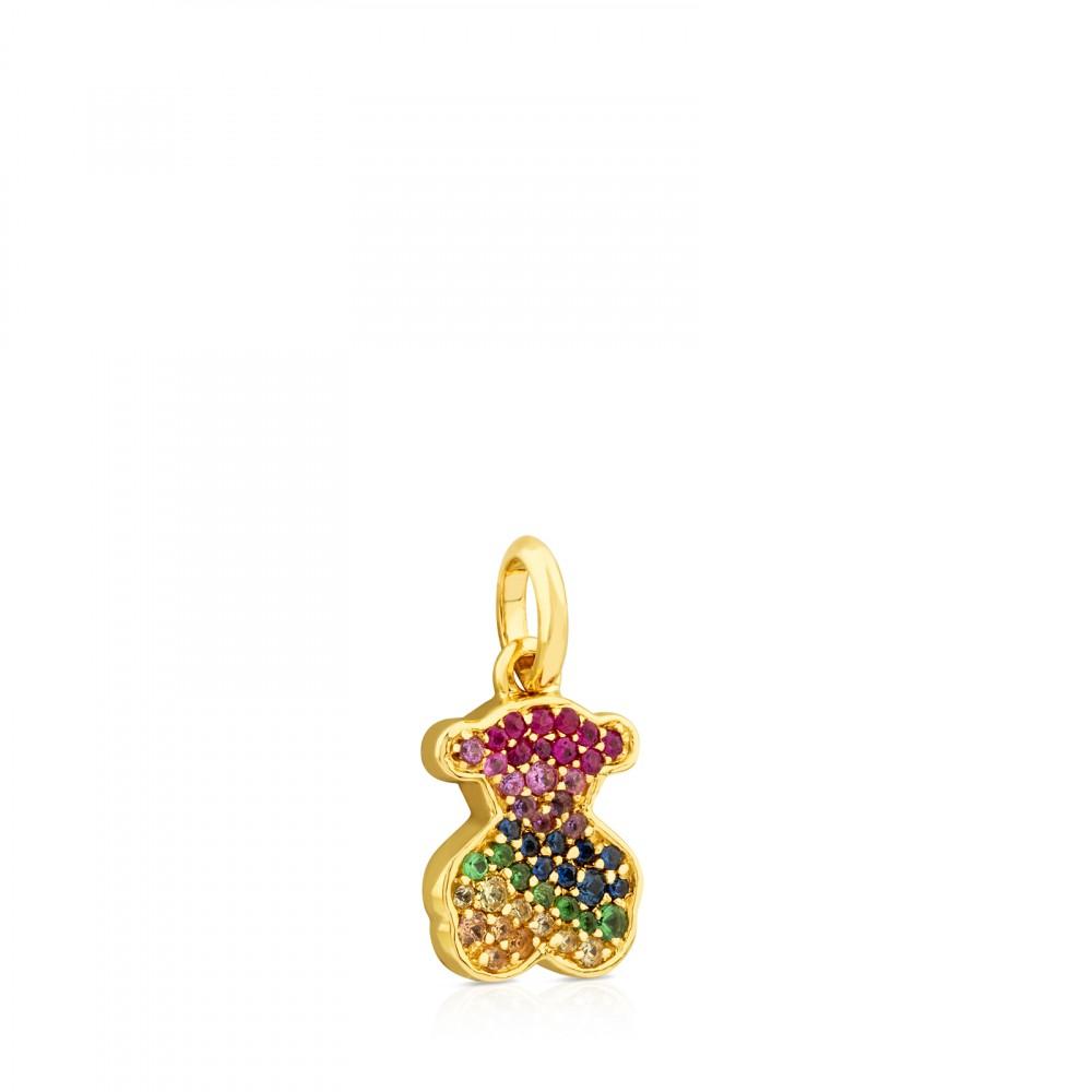 Tous Gold Icon Gems Pendant with Sapphire 612534040