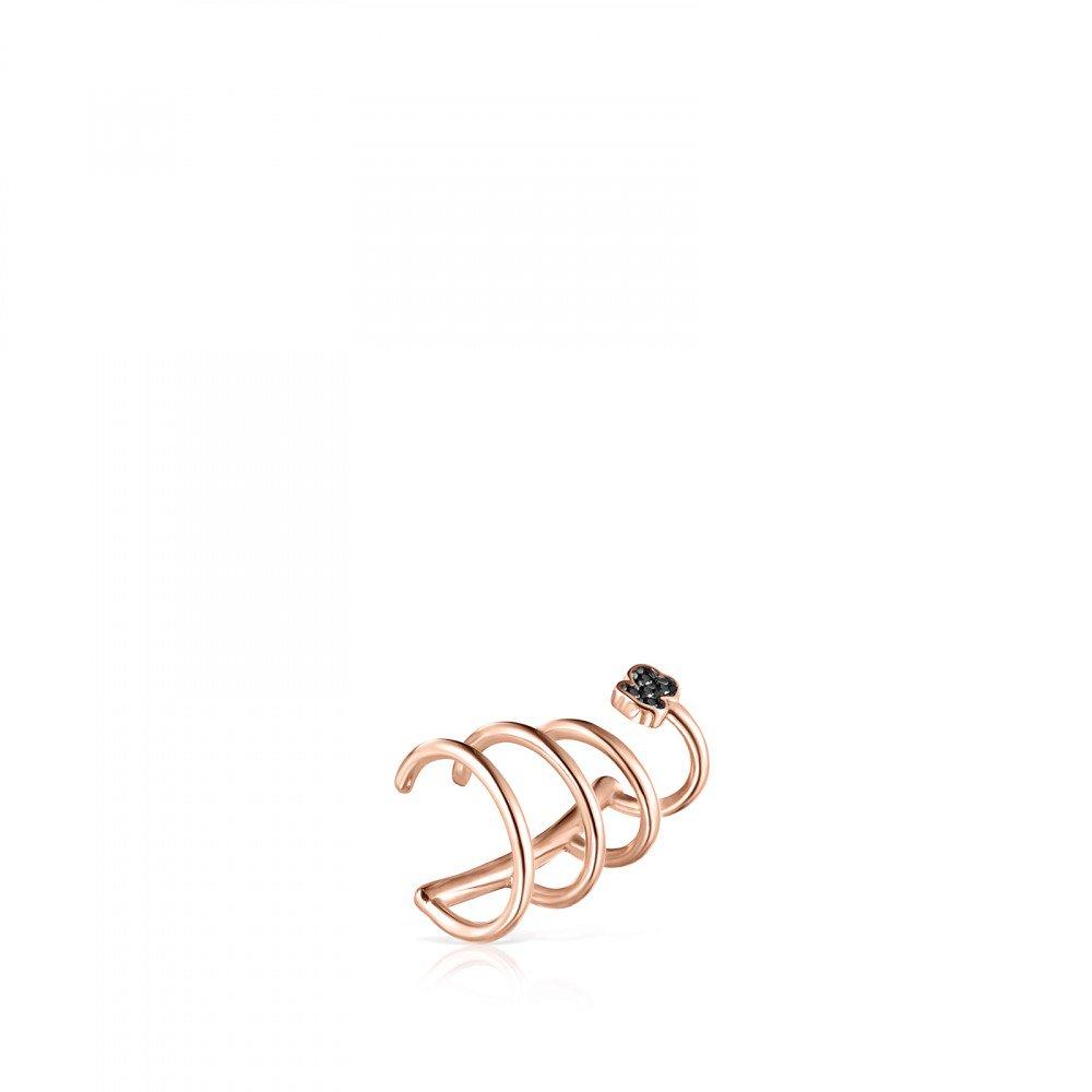 Tous Rose Gold Vermeil Motif spiral Earcuff with Spinels 914933510