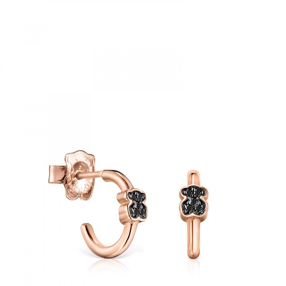 Tous Rose Gold Vermeil Motif Earrings with Spinels 914933620