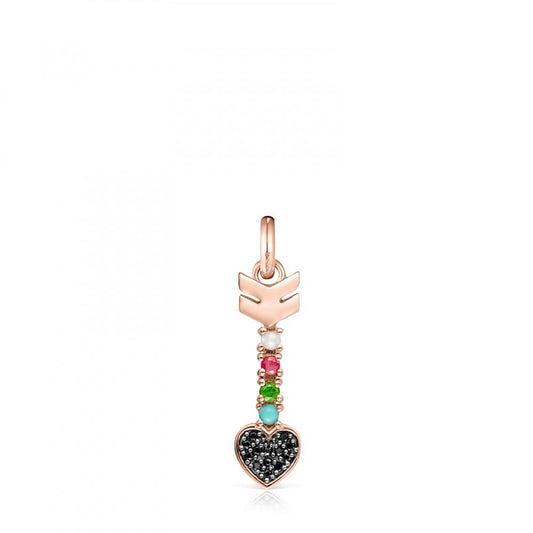 Tous Rose Gold Vermeil San Valentín arrow Pendant with Gemstones 915304530