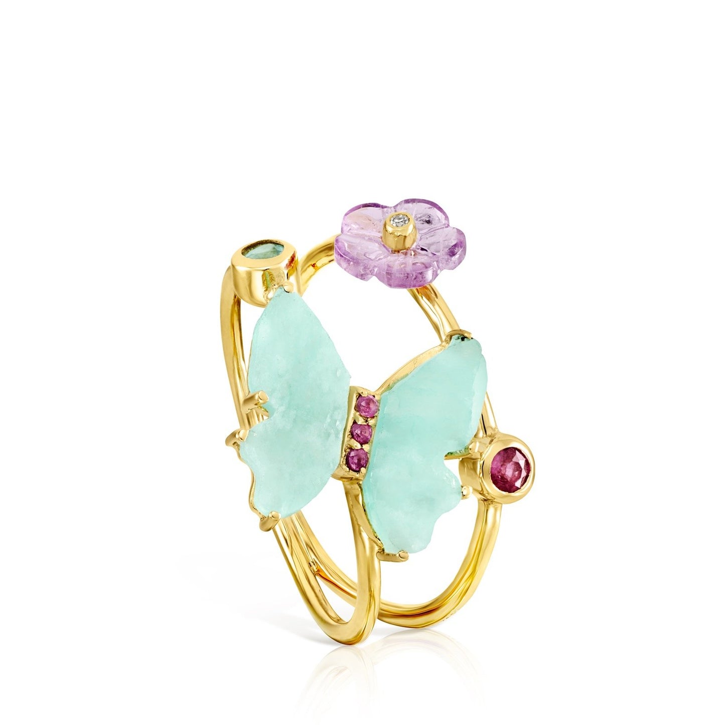 Tous Vita butterfly ring in Gold with Gemstones 918535000