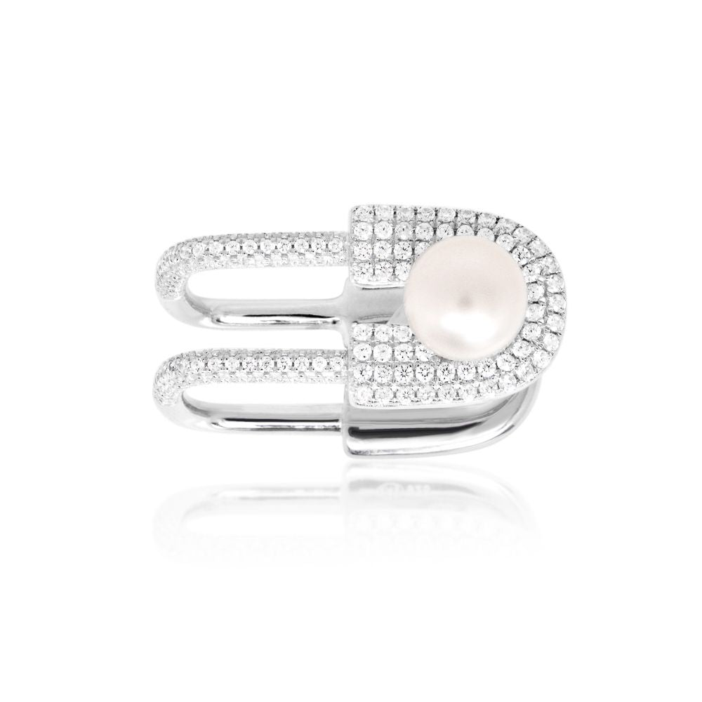 APM Silver Ring With Pearl A16109XPL