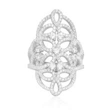 APM Silver Gothic Pattern Ring A17633OX