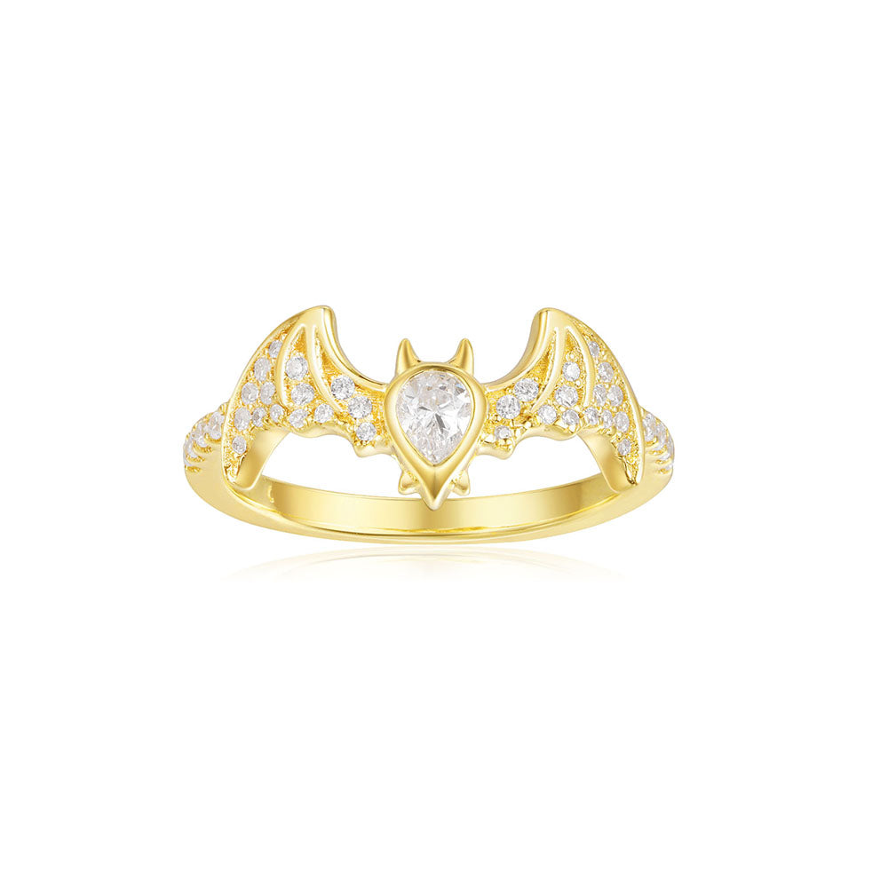 APM Yellow Silver Flying Bat Ring A18507OXY