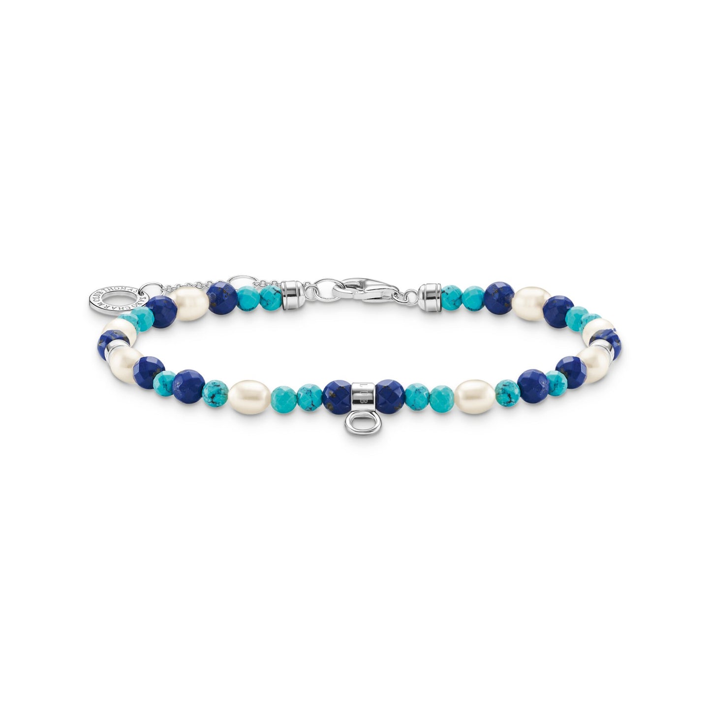 Thomas Sabo Bracelet With Blue Stones And Pearls A2064-775-7-L19V