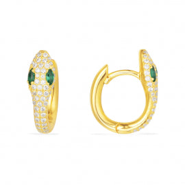 APM Yellow Silver Serpentine Hoop Earrings AE10184XGY