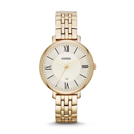 FOSSIL LADY WATCH JACQUELINE GOLD-TONE STAINLESS STEEL WATCH ES3434