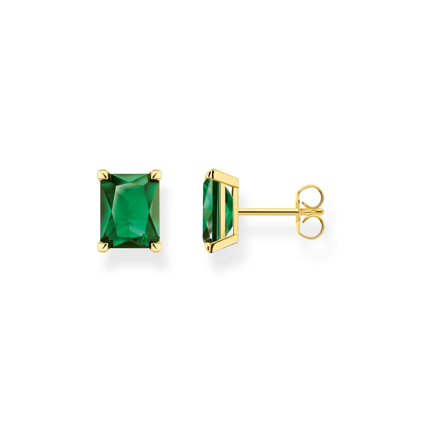 Thomas Sabo Ear Studs Green Stone Gold H2201-472-6