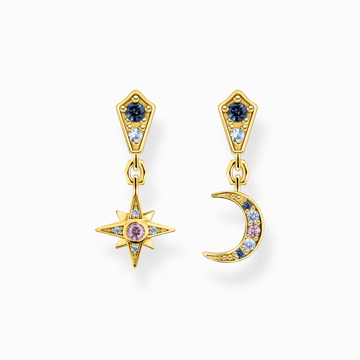 Thomas Sabo Earrings Royalty Star & Moon Gold H2207-959-7
