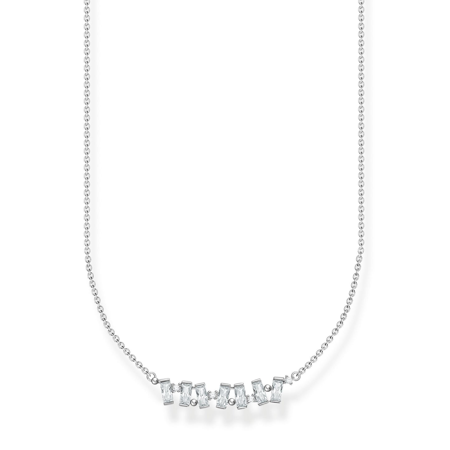Thomas Sabo Charm Club Charming Silver Baguette Necklace KE2095-051-14-L45V
