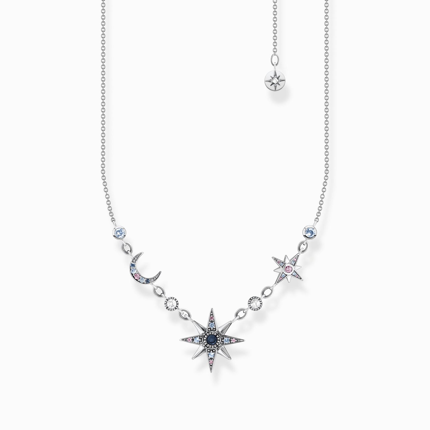 Thomas Sabo Necklace Royalty Star & Moon Silver KE2119-945-7-L45V