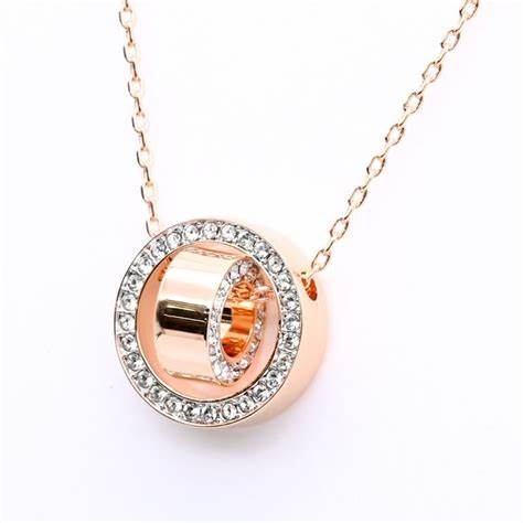 Swarovski Hollow Pendant, Small, White, Rose Gold Plating 5636500