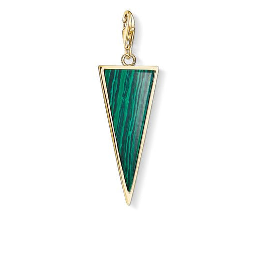 Thomas Sabo Charm Pendant "Green Triangle" Y0023-140-6