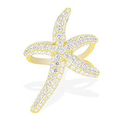 APM Yellow Silver Sea Star Ring A14809OXY