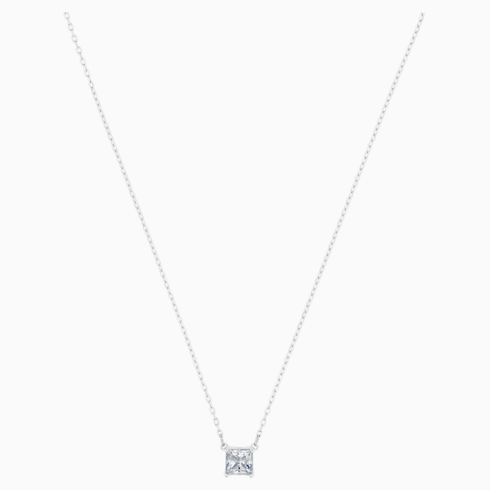 Swarovski Attract Necklace, White, Rhodium plated 5510696