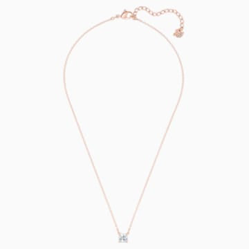 Swarovski Attract Necklace, White, Rose-gold tone plated 5510698