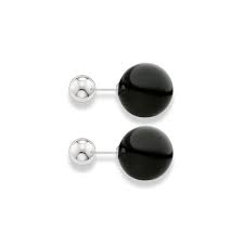 DOUBLE STUD PAVE BLACK H1916-023-11