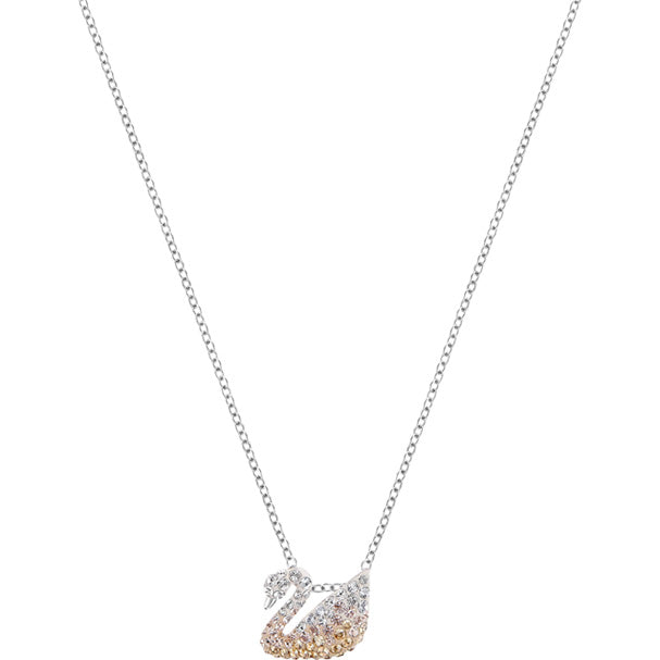 Swarovski Iconic Swan Pendant, Small, Multi-colored, Rhodium Plating 5215038