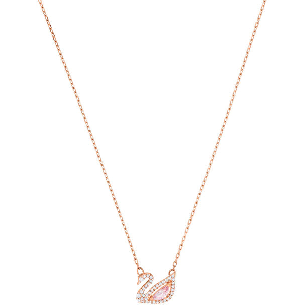 Swarovski Dazzling Swan Necklace, Multi-colored, Rose Gold Plating 5469989
