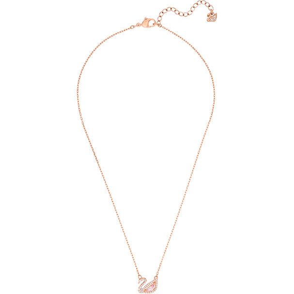 Swarovski Dazzling Swan Necklace, Multi-colored, Rose Gold Plating 5469989