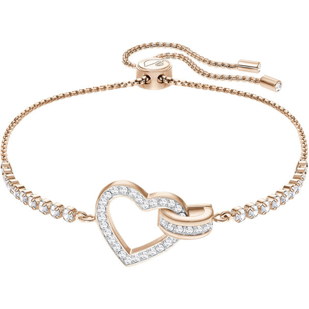 Swarovski Lovely Bracelet, White, Rose Gold Plating 5636443