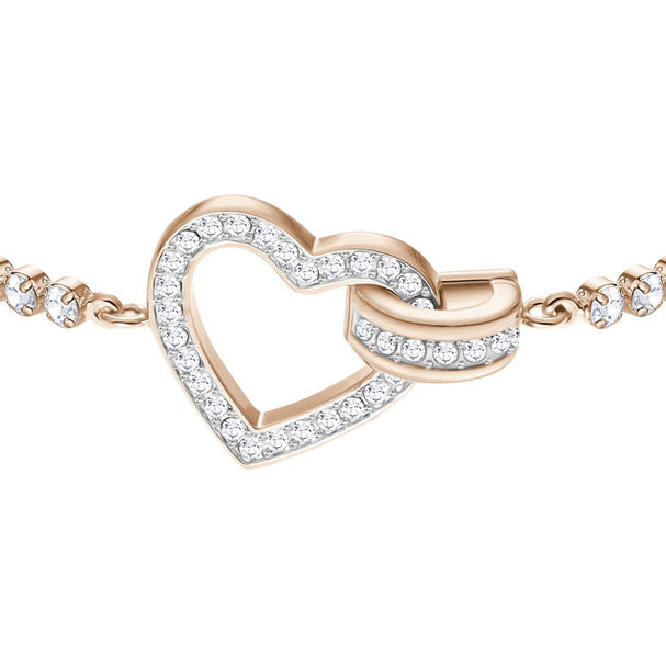 Swarovski Lovely Bracelet, White, Rose Gold Plating 5636443