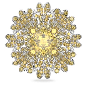Swarovski Eternal Flower pendant and brooch Flower, Yellow, Mixed metal finish 5642857