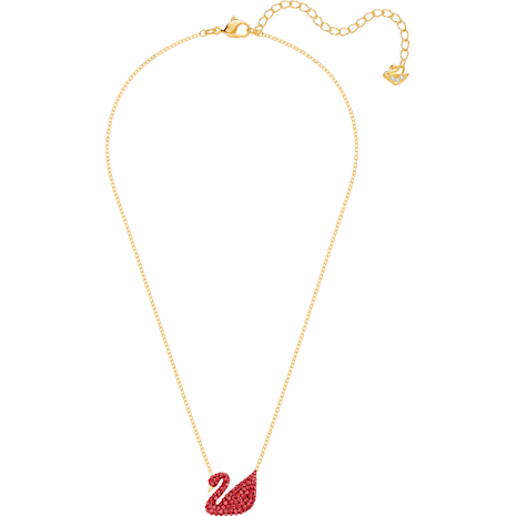 Swarovski Iconic Swan Pendant, Red, Gold-tone Plated 5465400