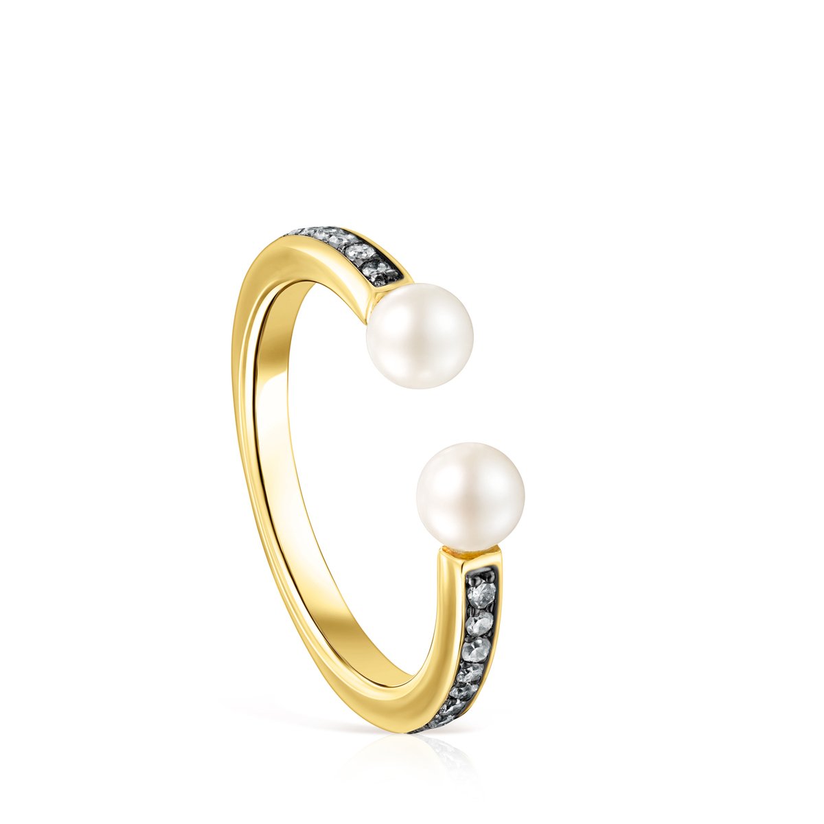 Tous Nocturne Ring in Gold Vermeil with Diamonds and Pearls 918445510