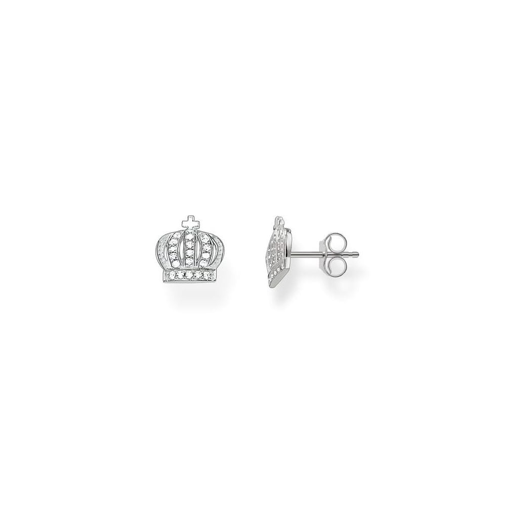 Silver Crown Ear Studs H1879-051-14