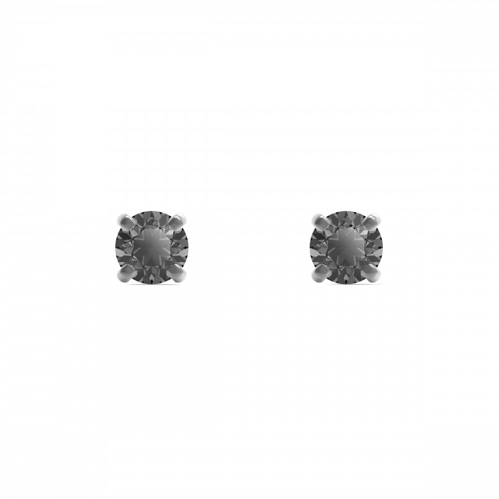 Swarovski Unisex Sleek Ruthenium Stud Earrings 5571555
