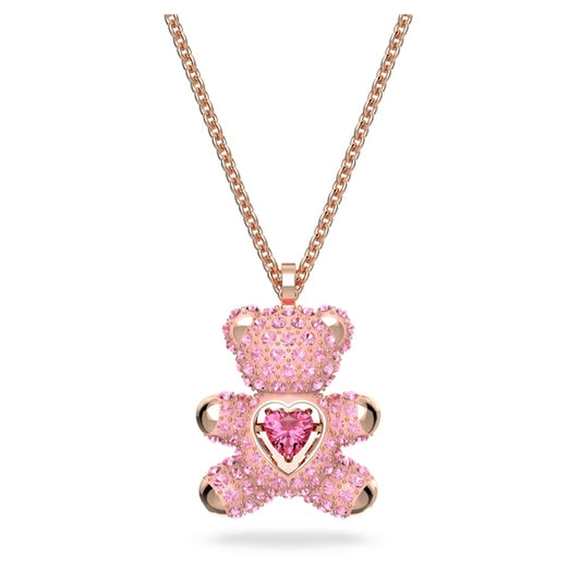 Swarovski Teddy pendant Bear, Pink, Rose gold-tone plated 5642976