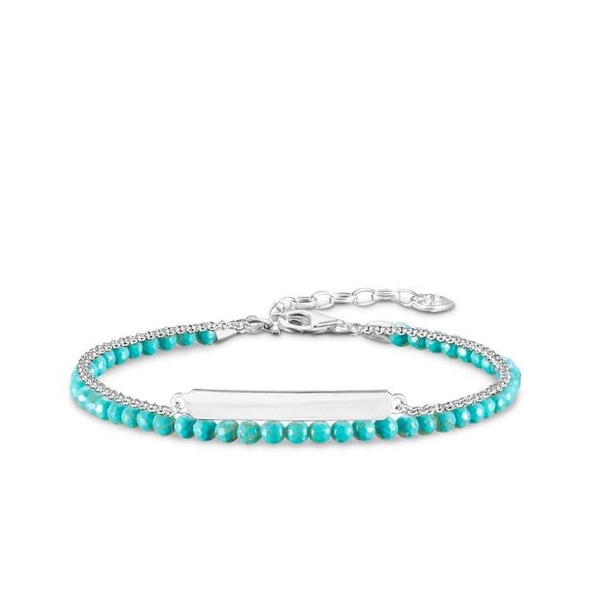 Thomas Sabo Love Bridge Turquoise Silver Bracelet LBA0118-404-17-l19v